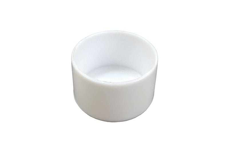 Shepherd Hardware 4 Pack Round Plastic Leg Tip Protectors 1-1/8" Inner Diameter for Chairs, Stools & Tables on Laminate, Tile & Vinyl - Reduce Noise & Prevent Scratches â€“ White - Image 1